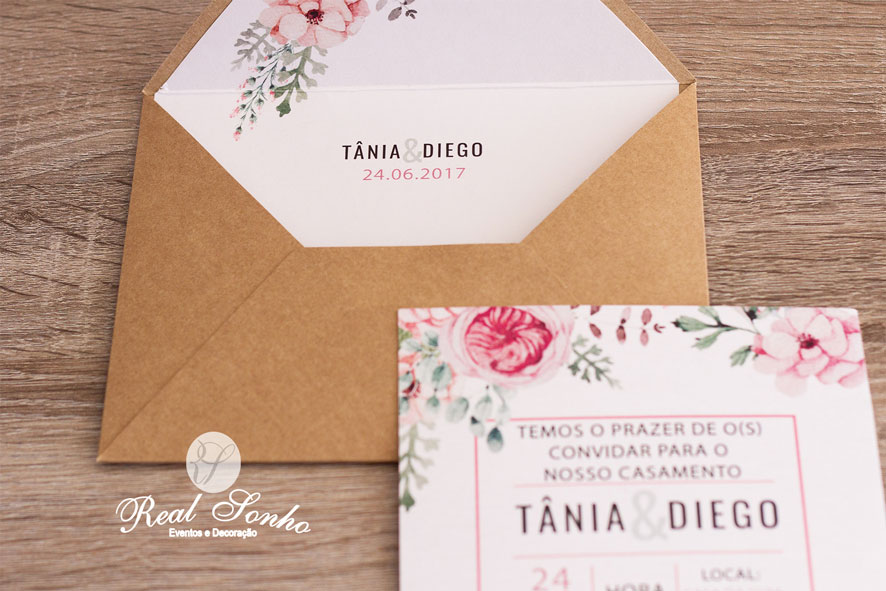 Convite de Casamento Craft  CS-C015