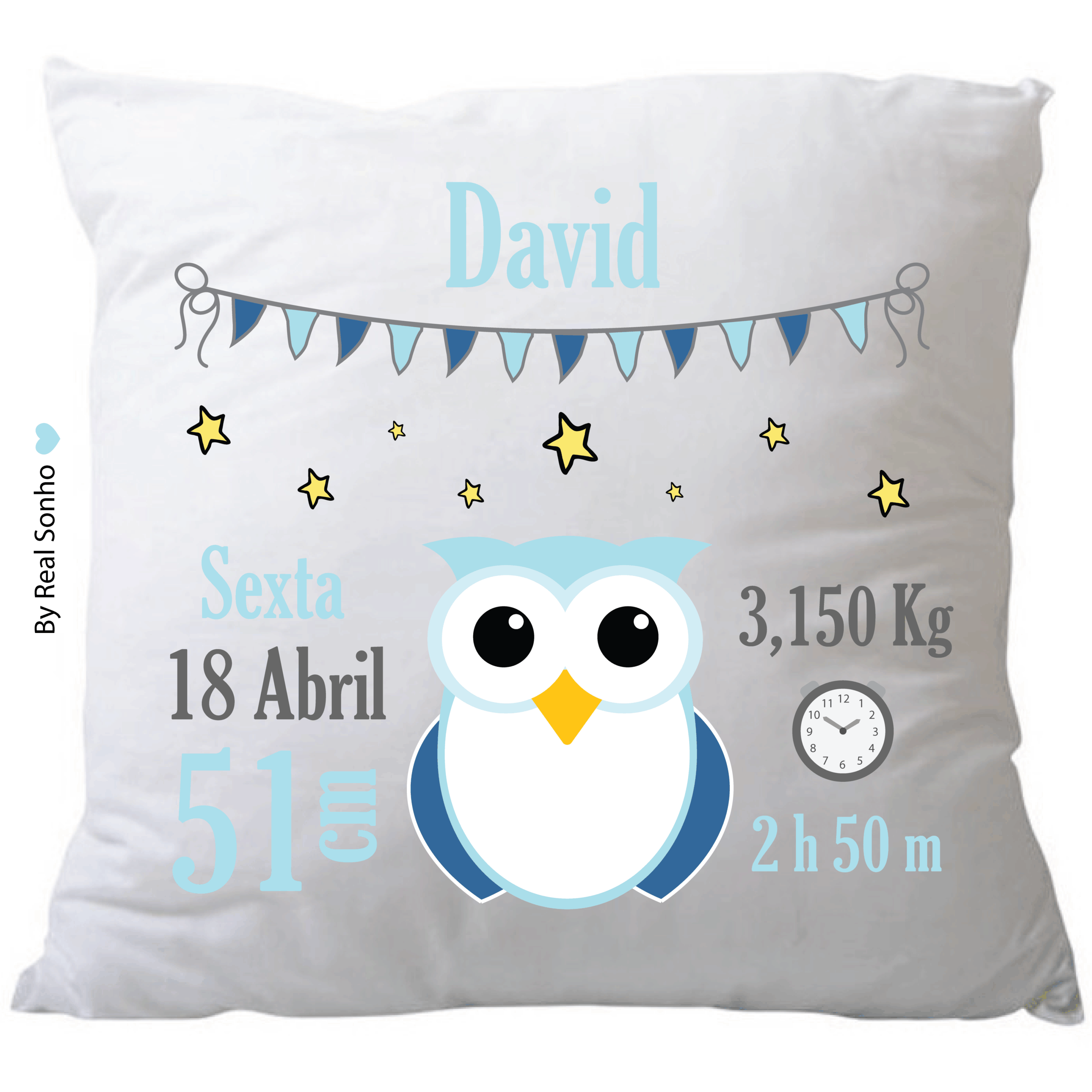 ALMOFADA NASCIMENTO  I   mocho azul