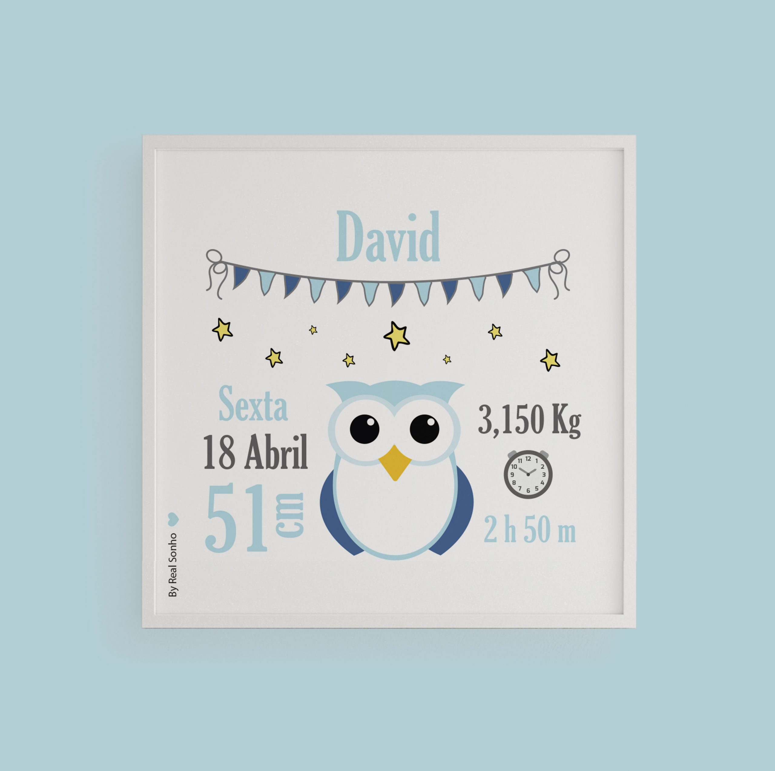 MOLDURA NASCIMENTO  I   mocho azul