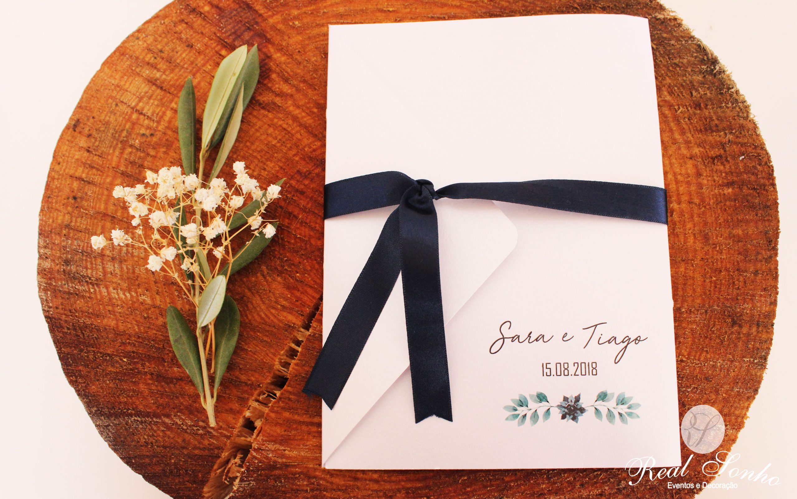 Convite de Casamento Navy and Tiffany CS-C038