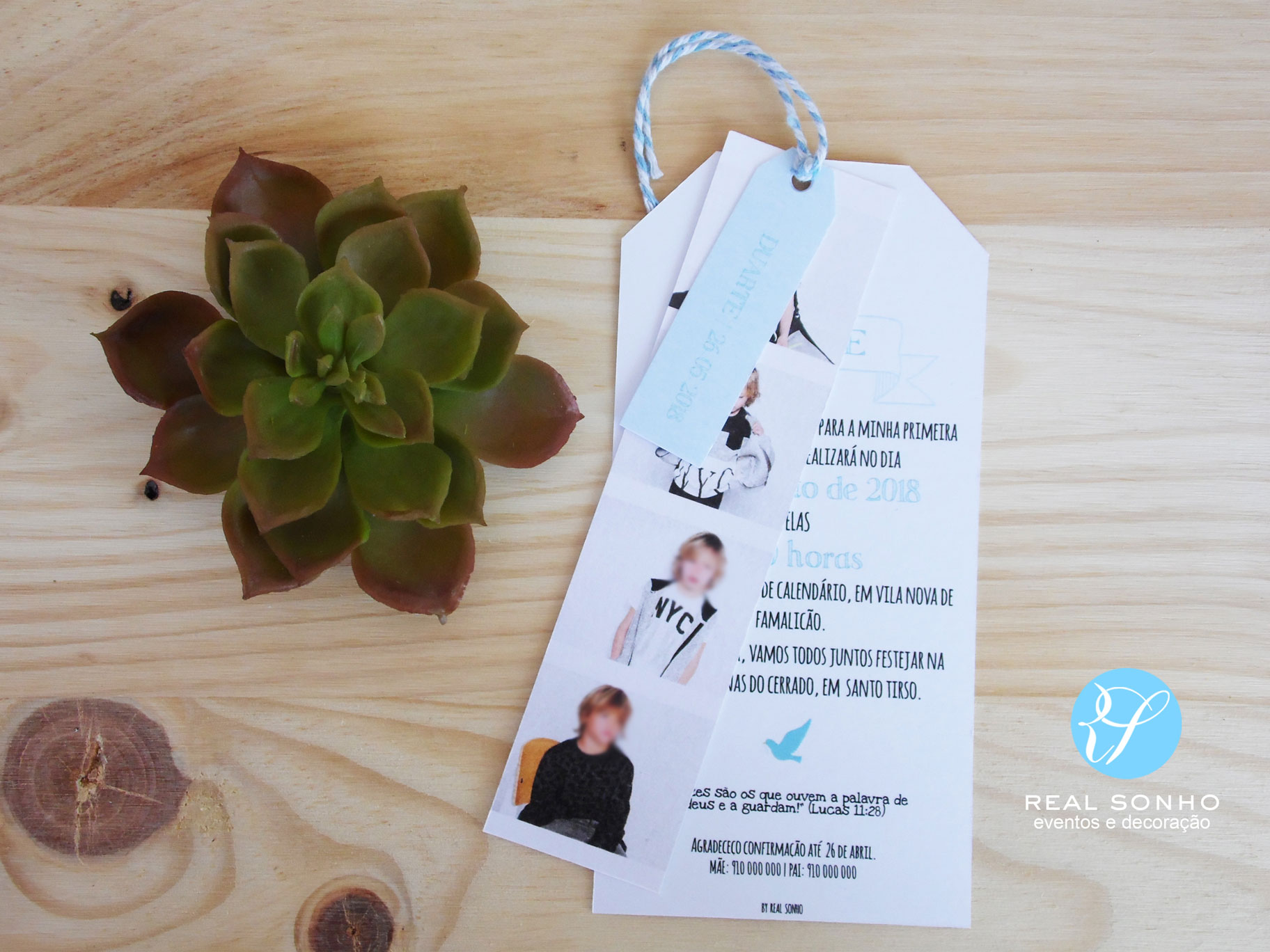 Convite Comunhão C/Foto I CM-C011 (menino)