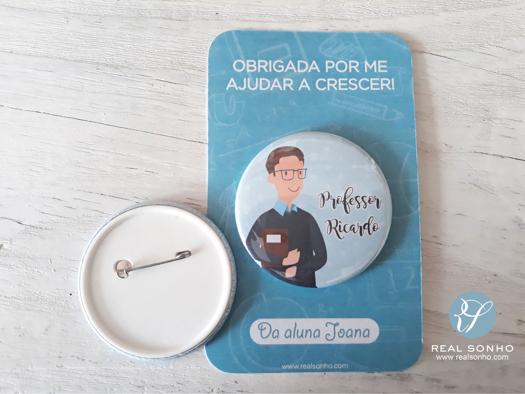 Cartão com crachá I PROF-CR002 (professor)