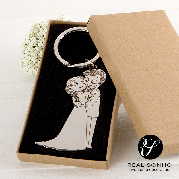Porta-chaves com caixa (casal)