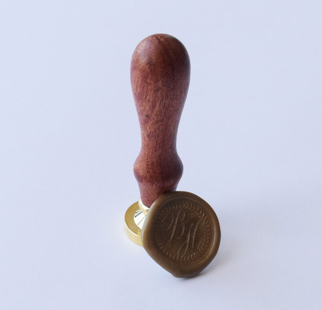 Sinete personalizado com monograma I 25mm