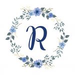 Coleção floral azul