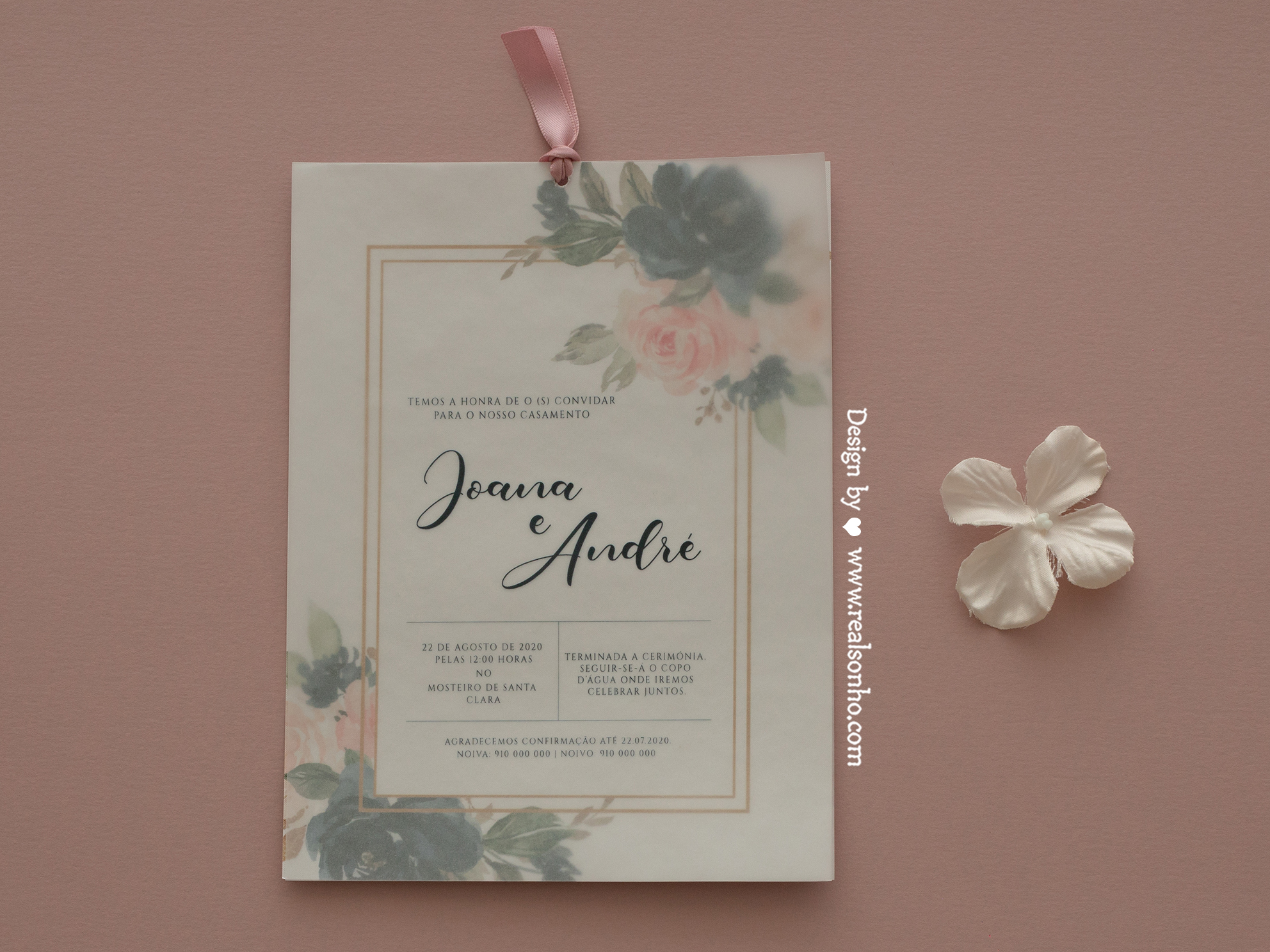 Convite de Casamento Royal Blue | CS-C106