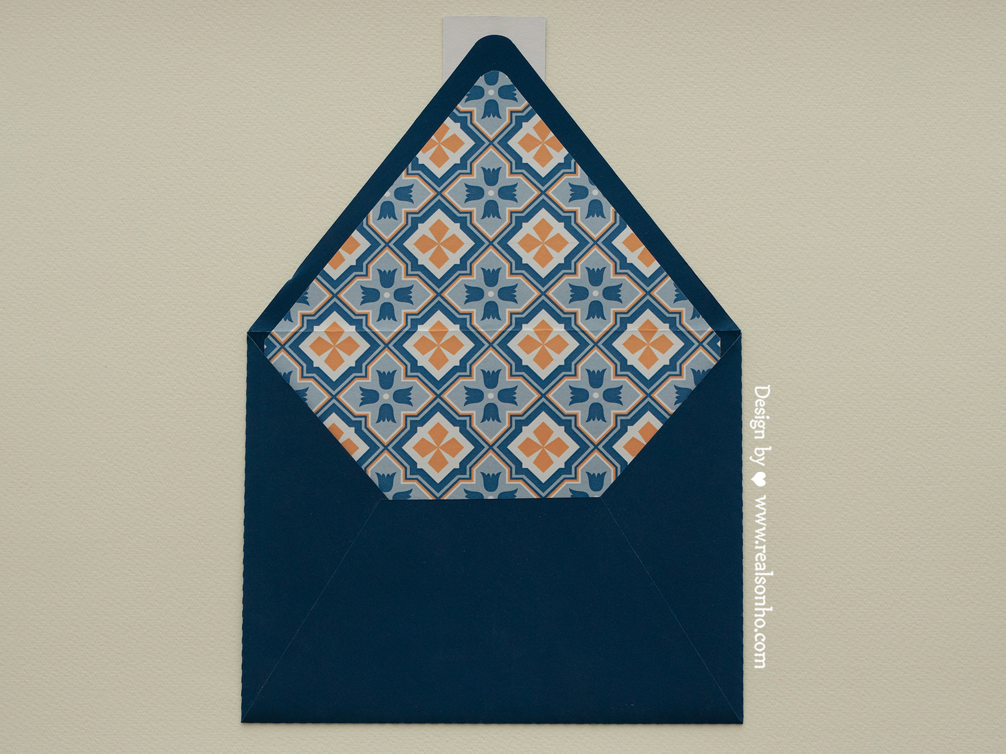 Convite de Casamento Ouro Azul | CS-C117