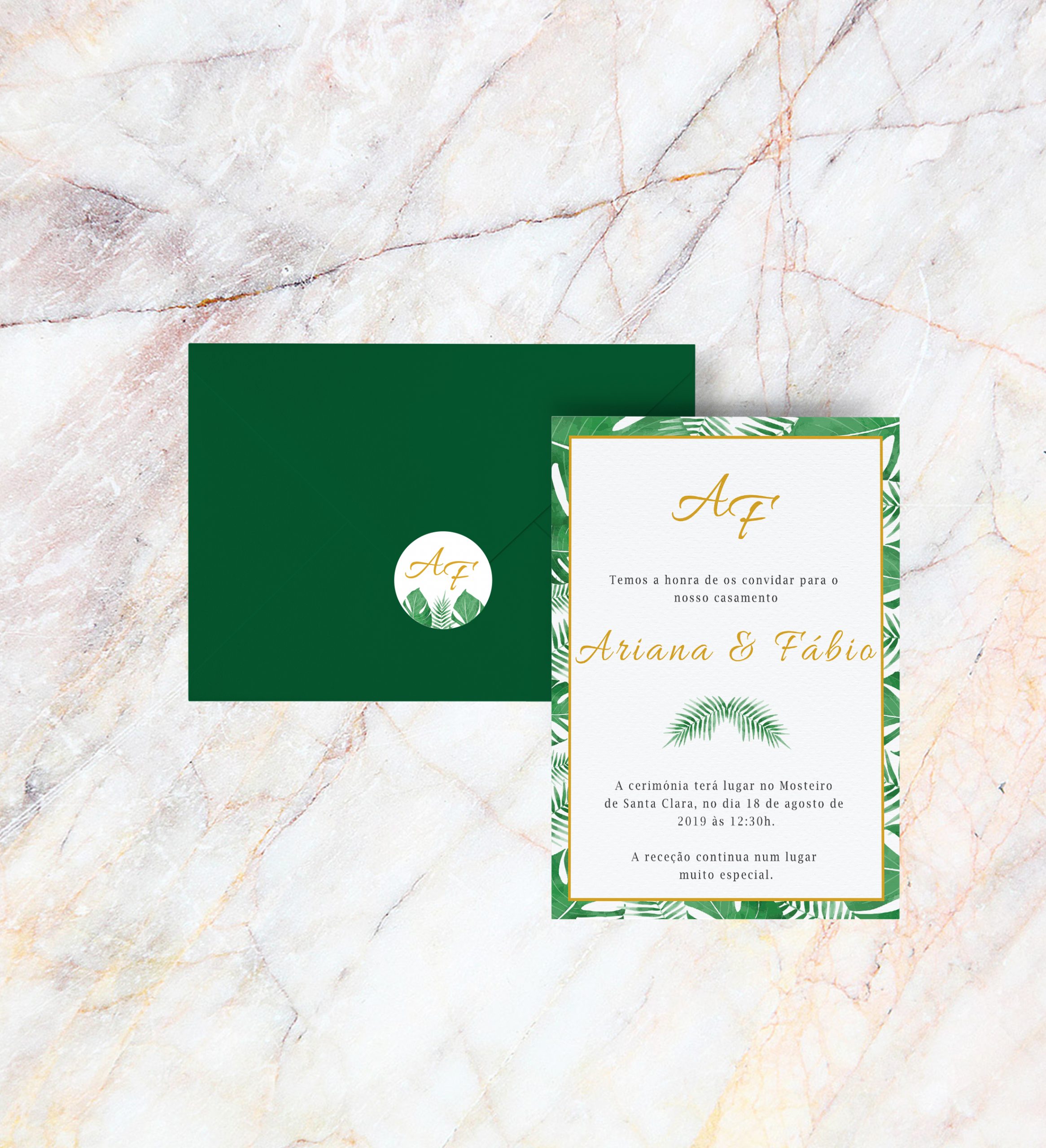 Convite de Casamento Tropical CS-C126