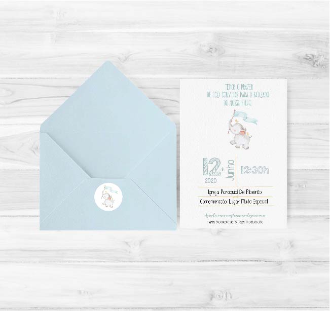 Convite de Batizado Banda dos Animais | BT-C042