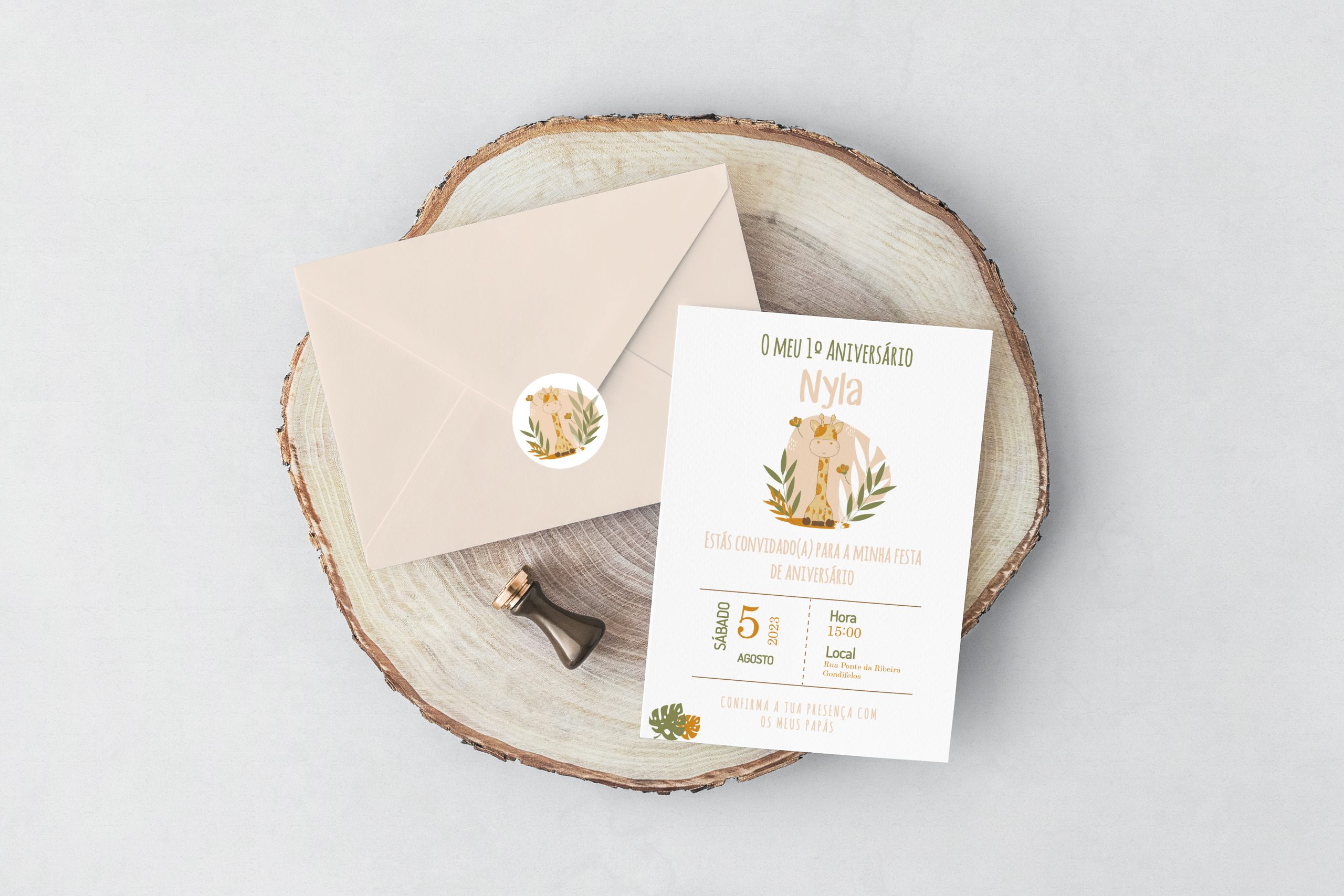 Convite Girafinha | AN-C006