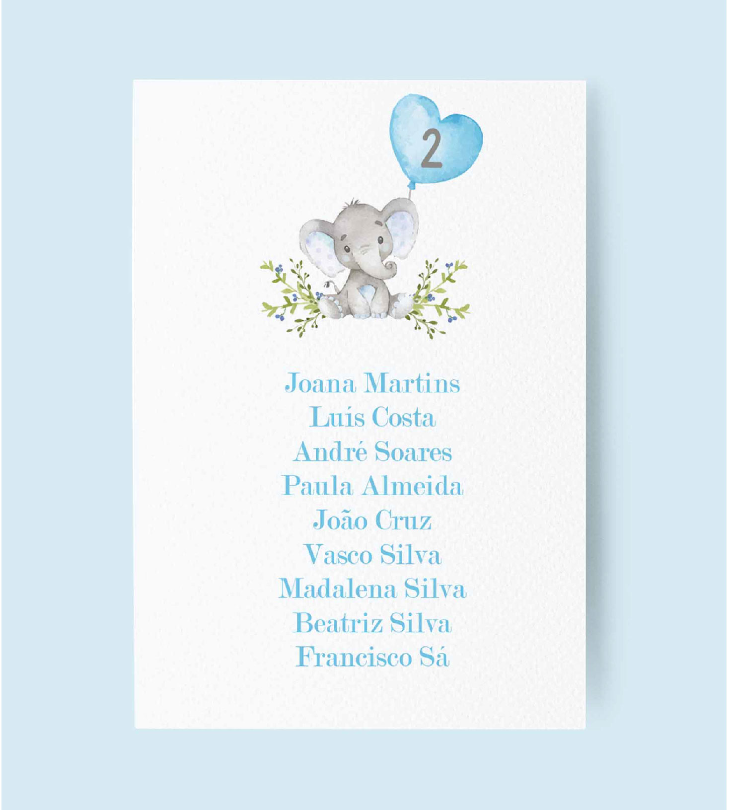 Ident. de convidados | Elefante com balão | BT-IC041