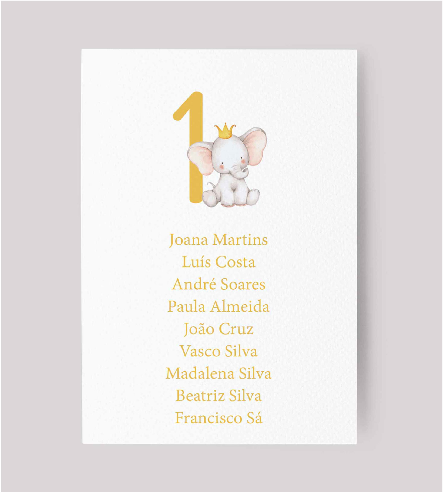 Ident. de convidados | Elefante Príncipe | BT-IC081