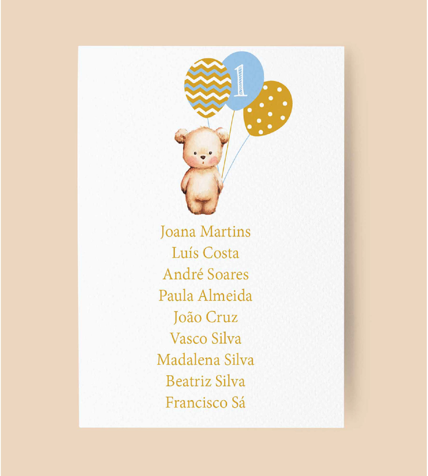 Ident. de convidados | Pequeno Ursinho | BT-IC077