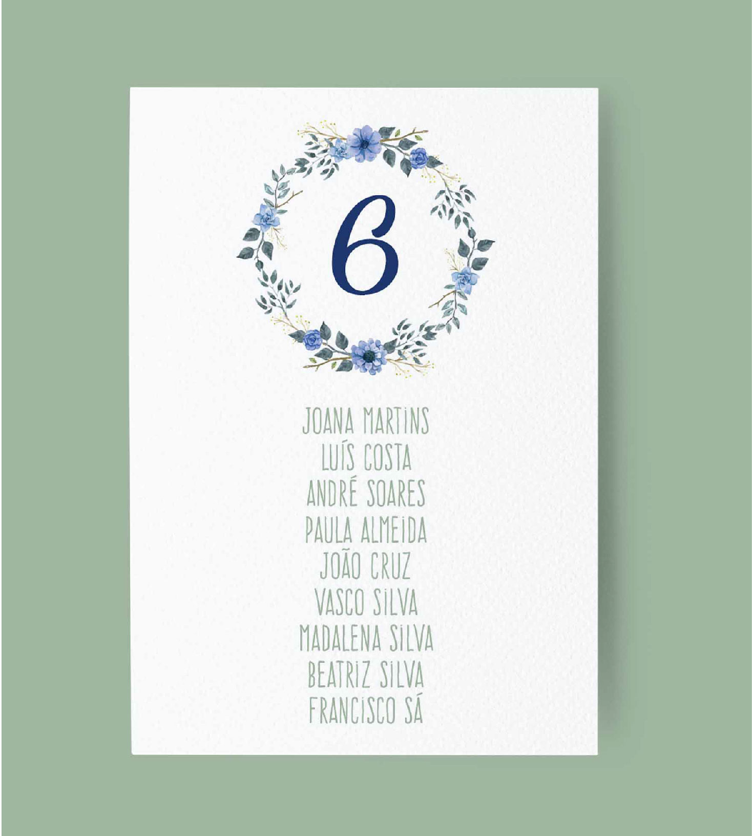 Ident. de convidados | Azul Floral | CM-IC012