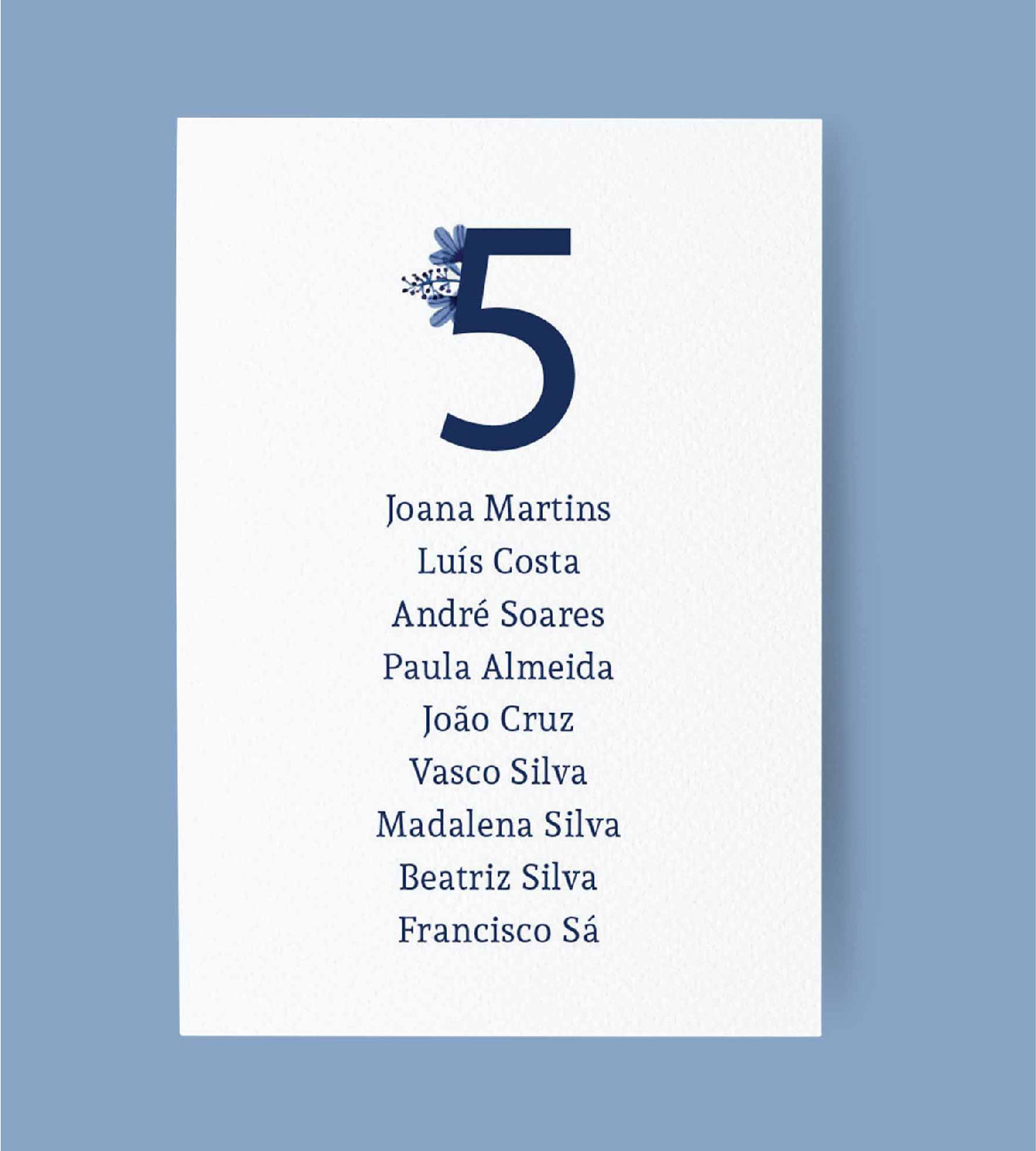 Ident. de convidados | Flores Azuis | CM-IC025