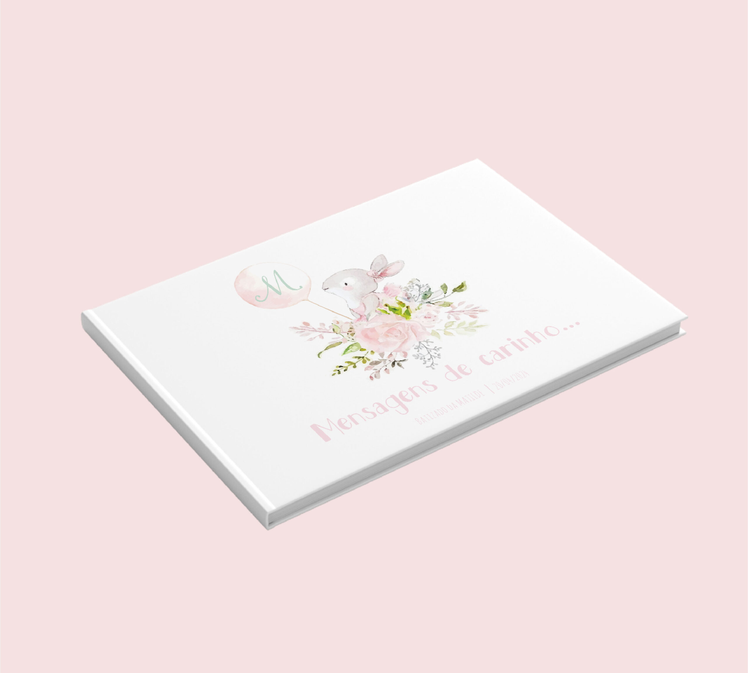 Livro de honra I Coelhinha com balão I  BT-LH048