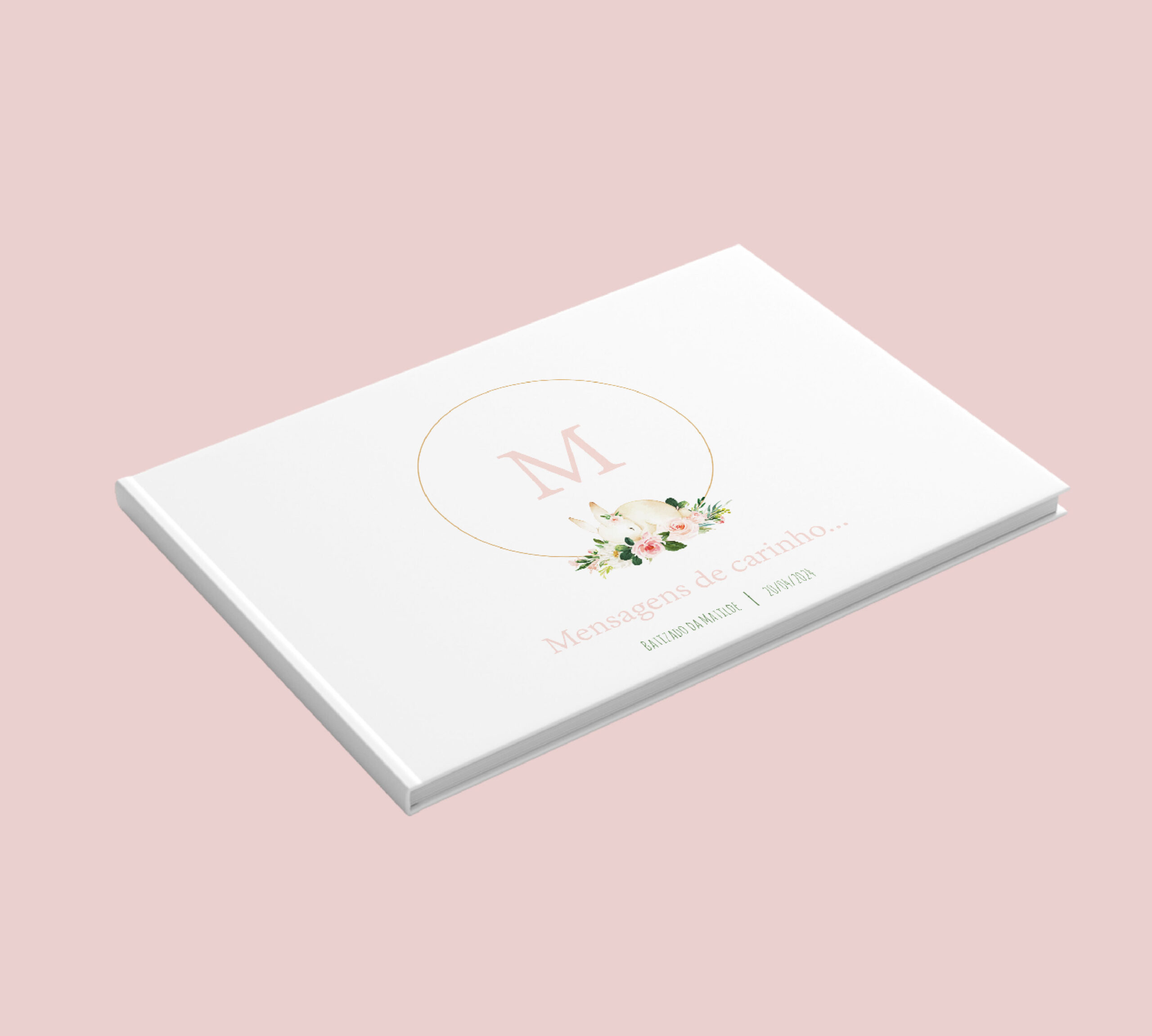 Livro de honra I Coelhinha com flores I  BT-LH043