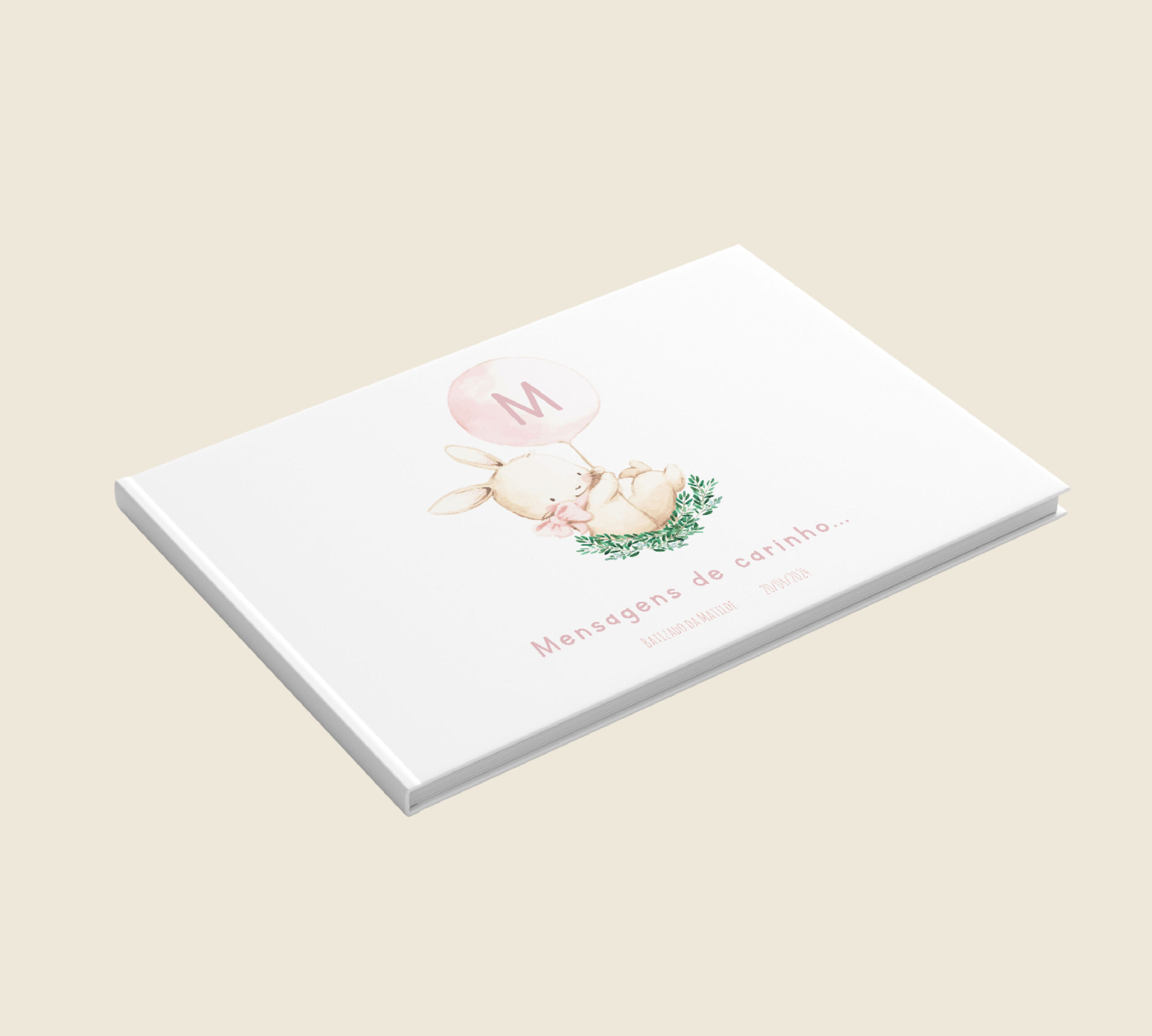 Livro de honra I Coelhinha Rosa I  BT-LH040