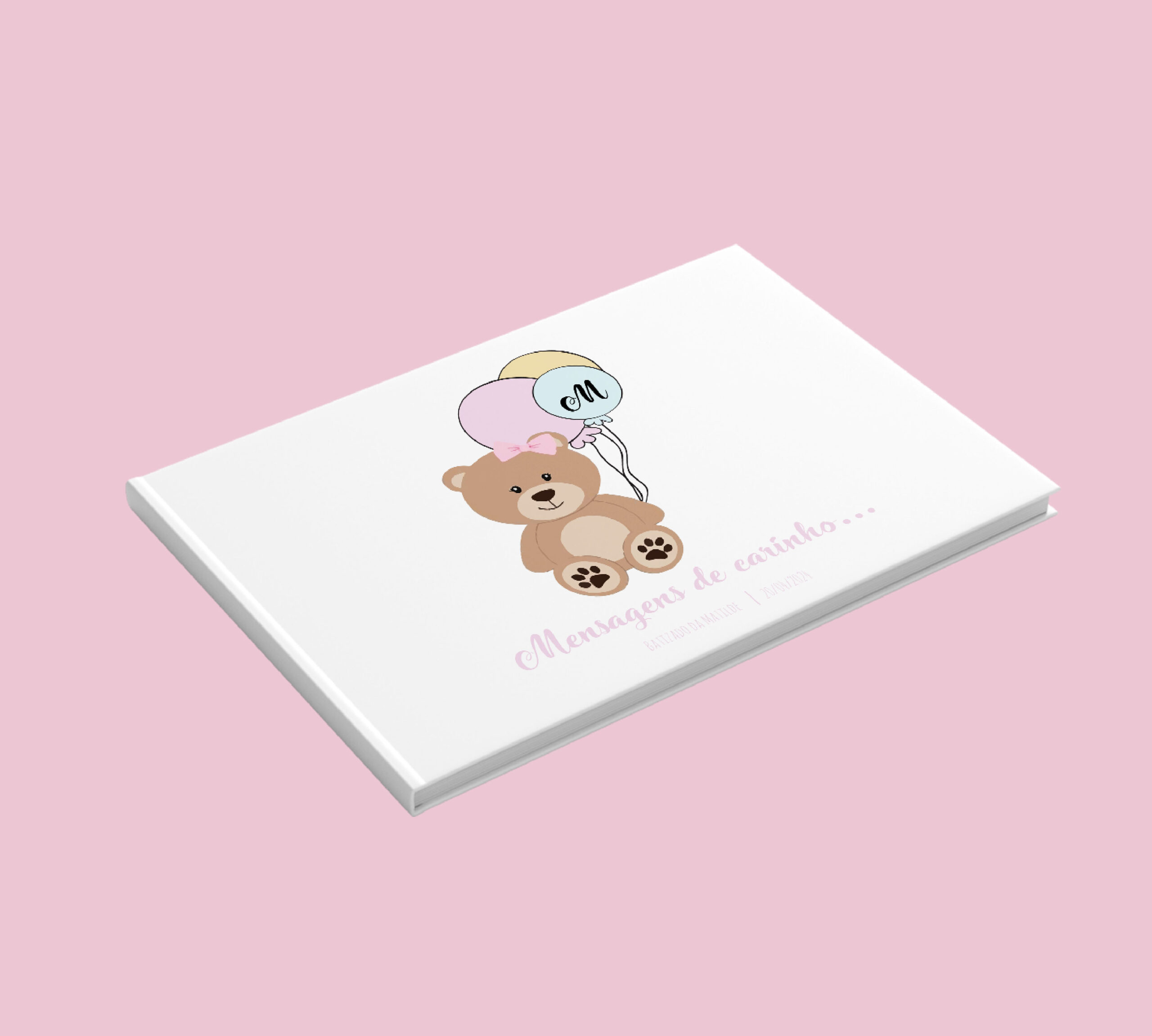 Livro de honra I Ursinha Rosa I  BT-LH092