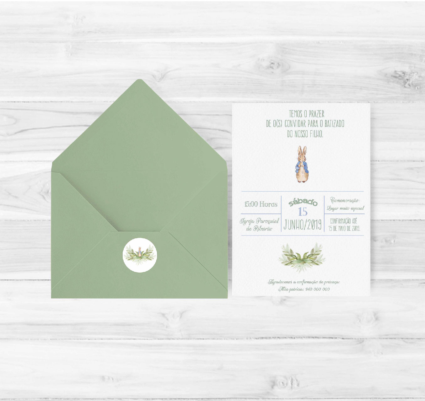 Convite de Batizado Pedrito Coelho | BT-C039
