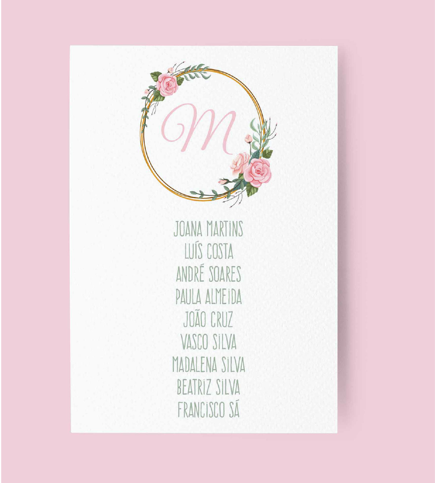 Ident. de convidados | Inicial Menina | BT-IC095