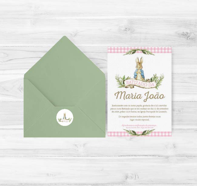 Convite de Batizado Pedrito Coelho | BT-C093