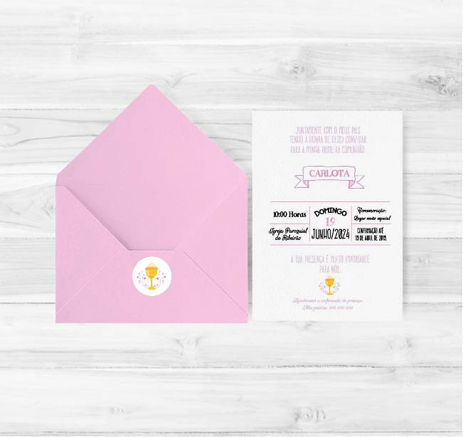 Convite de Comunhão Cálice | CM-C011