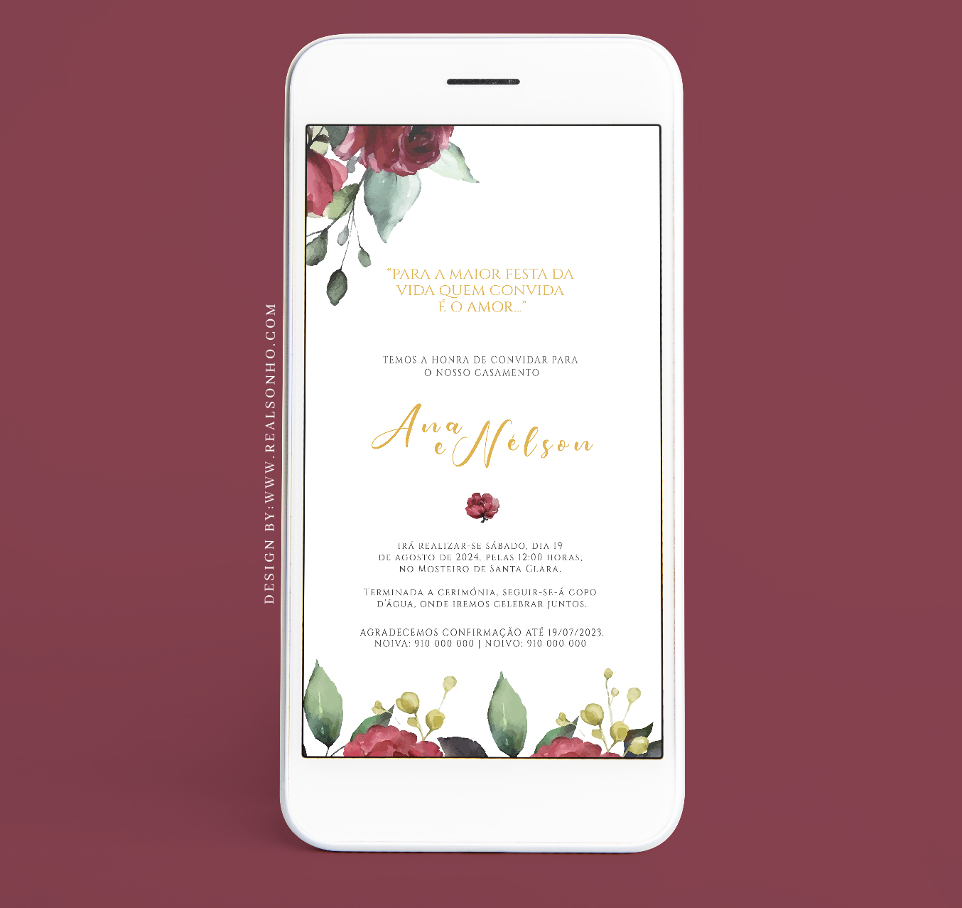 Convite Digital Casamento | CS-CD016