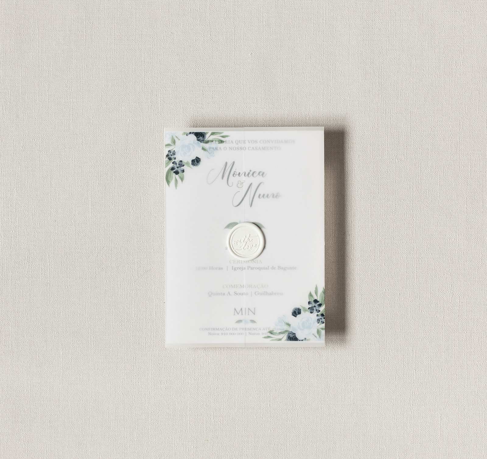 Convite de Casamento Verde Doce | CS-VD-JT202L