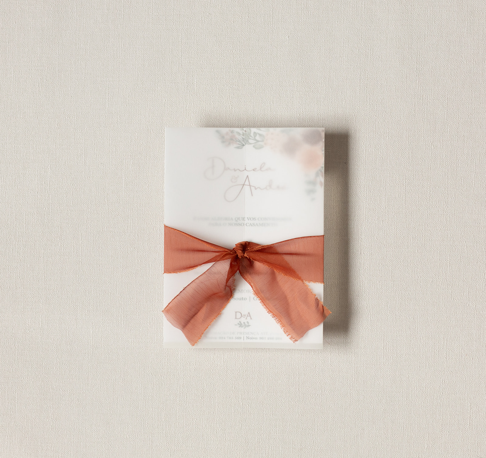 Convite de Casamento Terracota | CS-T-JT101F