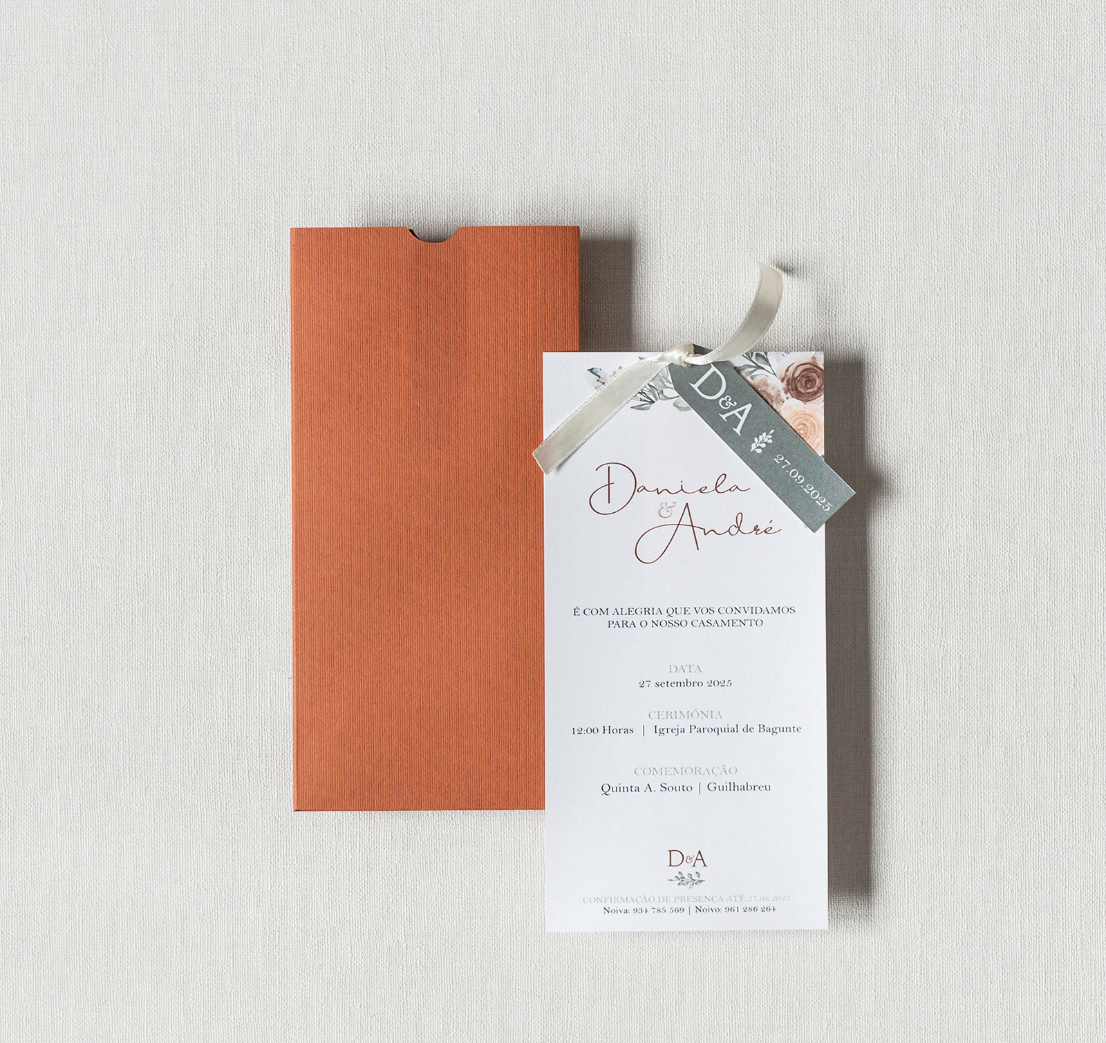 Convite de Casamento Terracota | CS-T-LV402