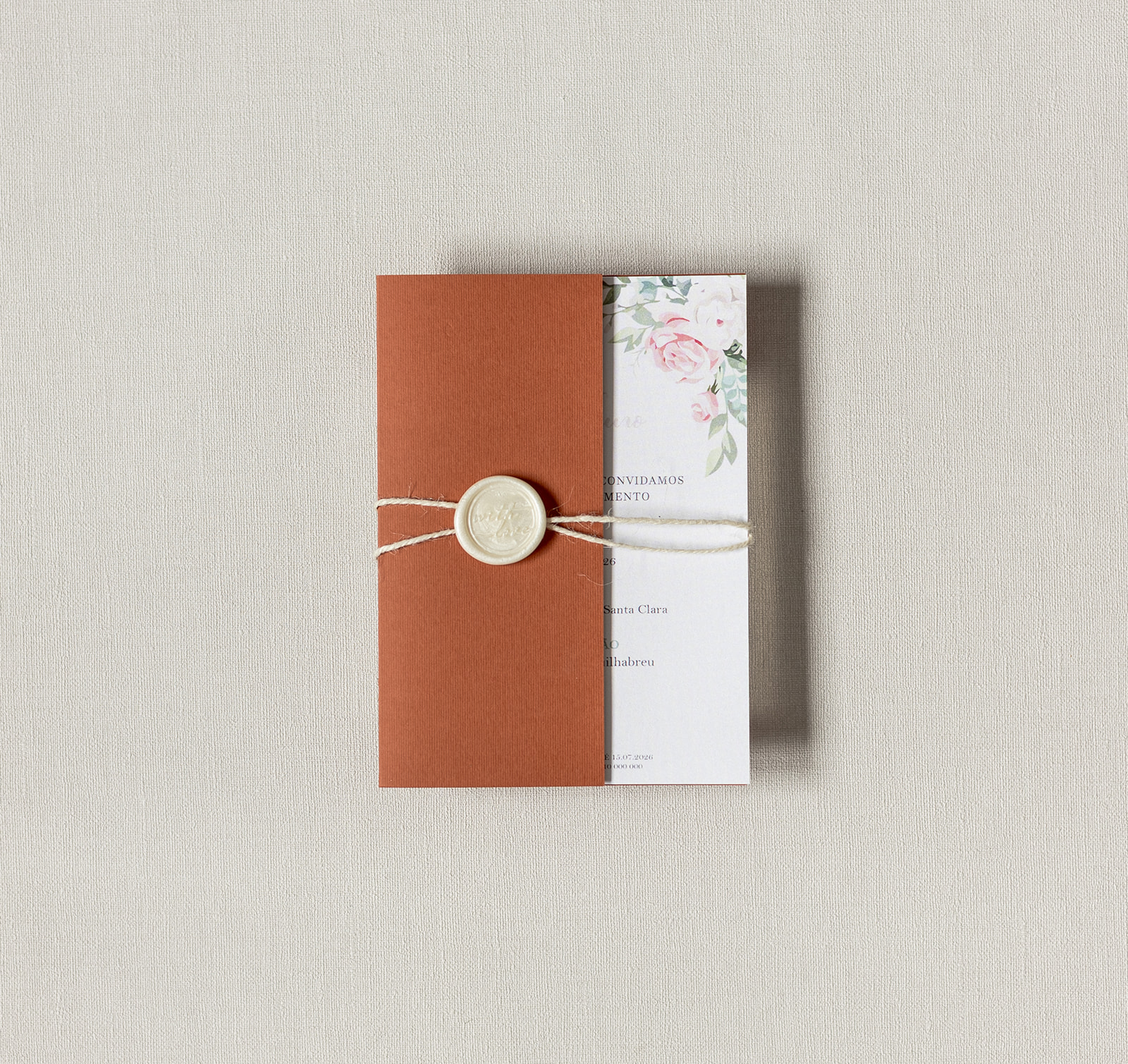 Convite de Casamento Terracota | CS-T-MJP702L